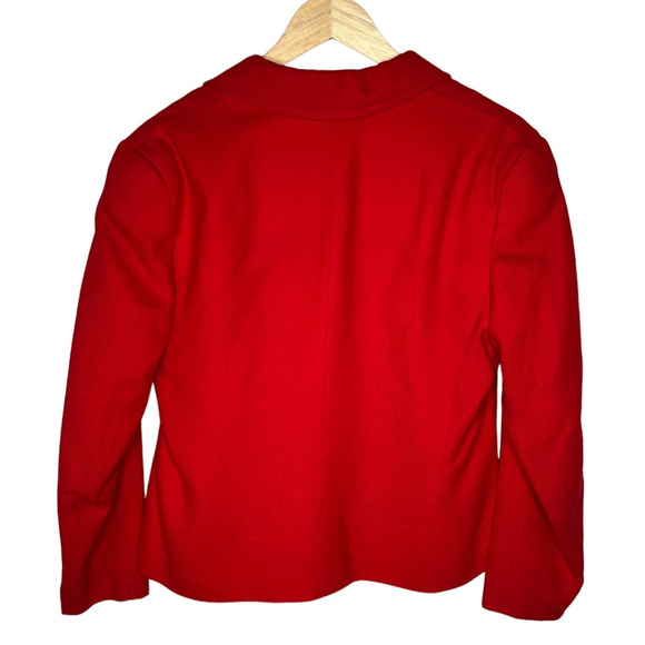 Pendleton 10 Matching 2-Piece 100% Wool Suit Set Blazer A-Line Skirt Jacket Red - Picture 5 of 14